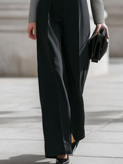 Stylish Houndstooth Panel Tailored Blazer & Pants