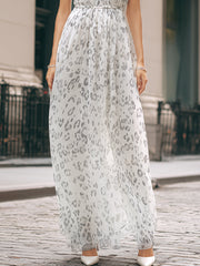 Halter Neck Printed Flowing Maxi Dress
