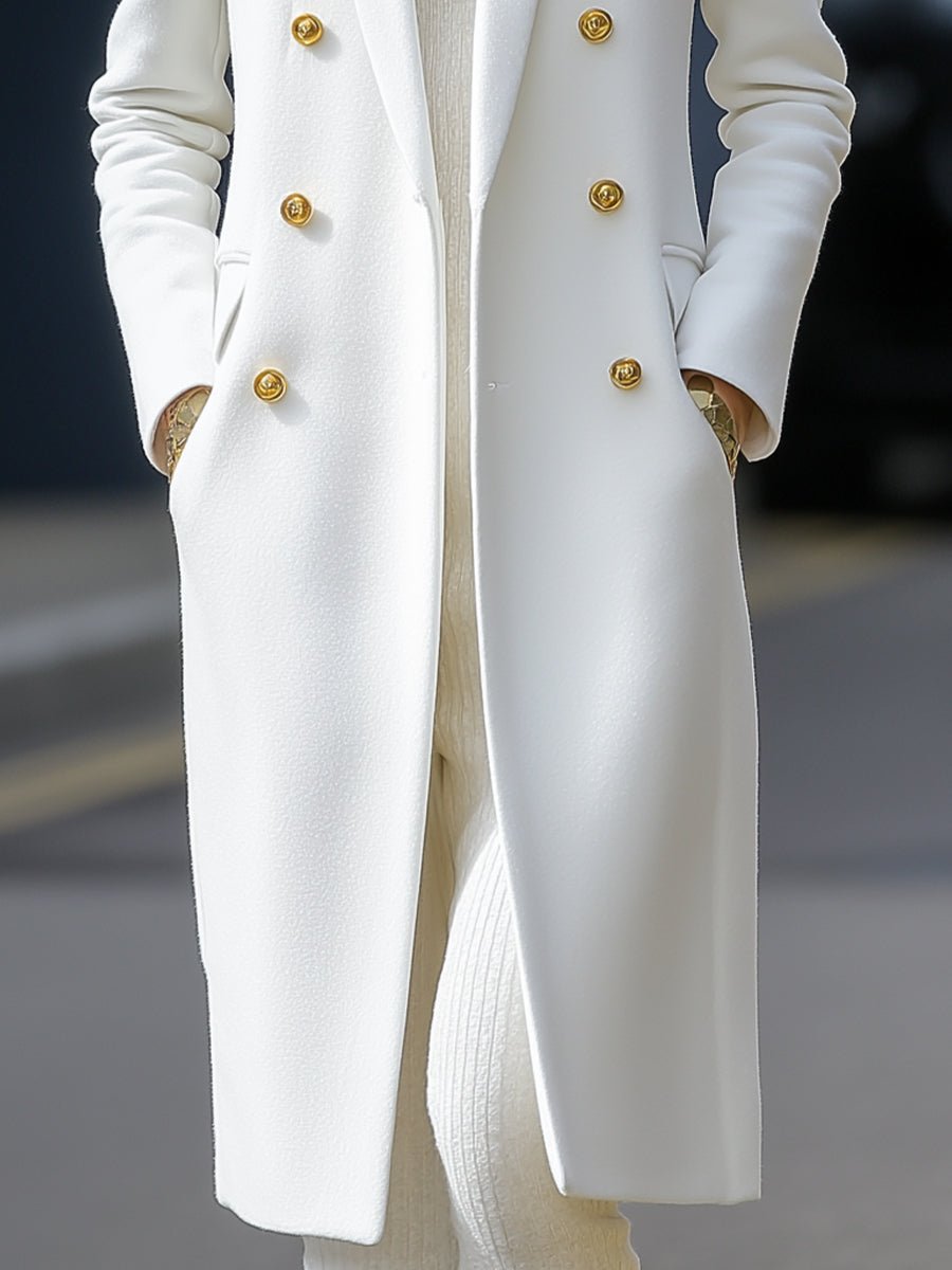 Elegant White Longline Coat