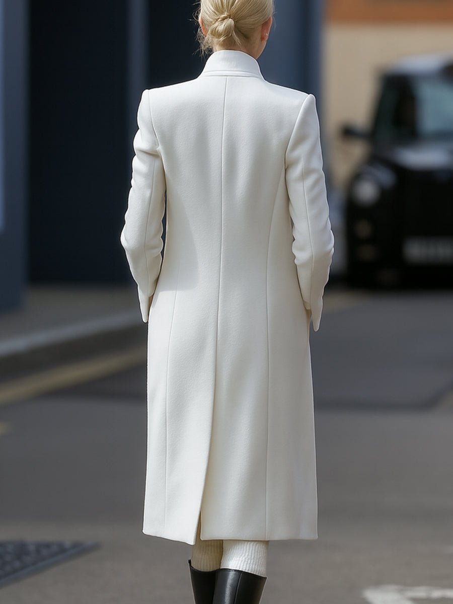 Elegant White Longline Coat
