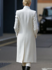 Elegant White Longline Coat