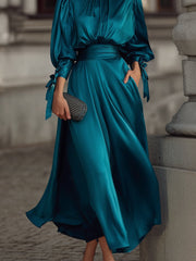Refined Elegant High-Neck Evening Dress