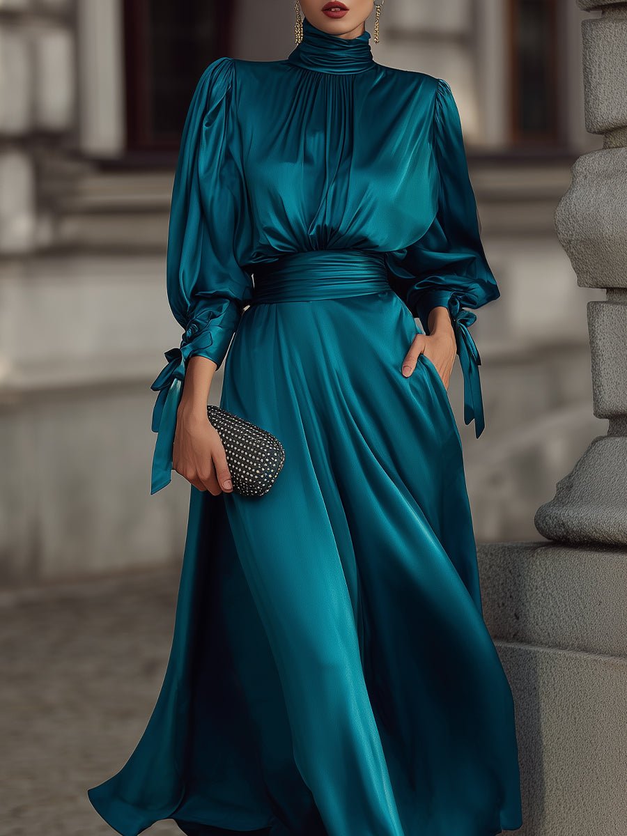 Refined Elegant High-Neck Evening Dress