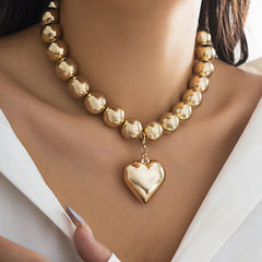 Stylish Large Bead Clavicle Chain